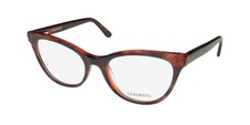 NEW VERA WANG V392 GLASSES 49-17-135 CB WOMENS CAT EYE PLASTIC BROWN FULL-RIM