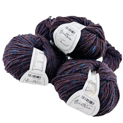 Zegna Baruffa  Tweed  Yarn 100% Virgin Wool 5 Skeins 123 Yards Brown #54763