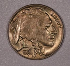 1938-D Buffalo "Indian Head" Copper-Nickel Coin, Almost Uncirculated