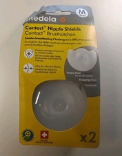 Medela Contact Nipple Shields w/ Hard Case Medium M 20 mm 2 pack new damaged box