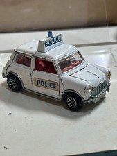 Vintage 1968 Dinky Toys 250 Police Mini Cooper S w/ Original Door Decals