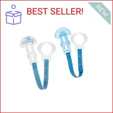 MAM Pacifier Clips 2 Clips , Clips for Pacifiers with Fasteners and Flexible Ri