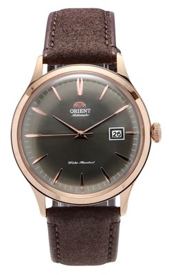 Orient Bambino Version 4 Bronze Dial Leather Automatic RA-AC0P04Y10B Mens Watch