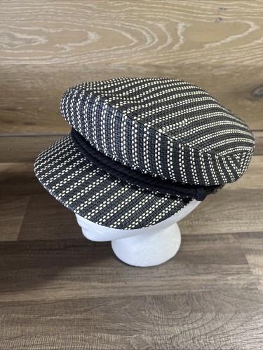 Brixton Hat Fiddler Cap Black &  Cream ( 7.25) Men Woven Classic  Hat