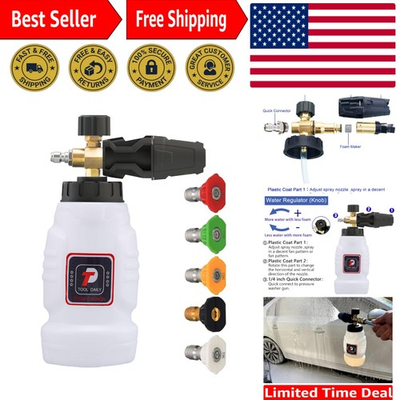 #ad #ad Power Washer Foam Cannon 3600 PSI with 5 Nozzle Tips for Effortless Cleaning $39.89