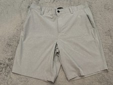 Banana Republic Shorts Men's 32 Gray Comfort Flat Front Elastic Waist Chino