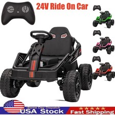 24V Ride On Toy for Big Kids 4x200W Dual Driving Modes Shock Absorbers Durable T