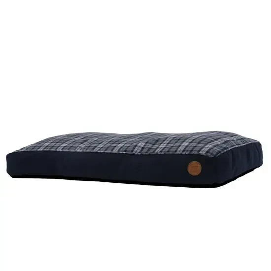 Ancol Sleepy Paws Classic Dog Mattress Blue and Grey Tartan 75 x 60cm