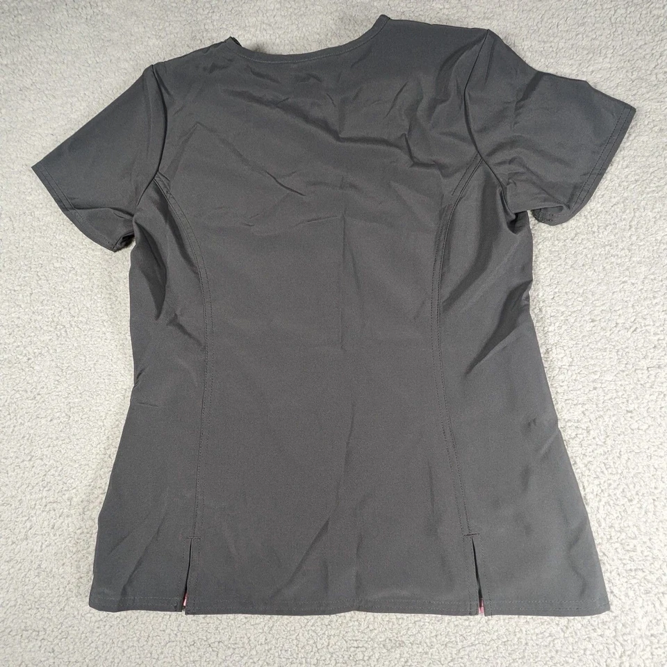 Cherokee Scrubs Womens Size XS Grey Tooniforms Disney Trolls Scrub Top - Image 3 of 4