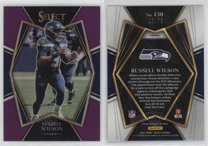 2021 Panini Select Premier Level Purple Prizm /75 Russell Wilson #130