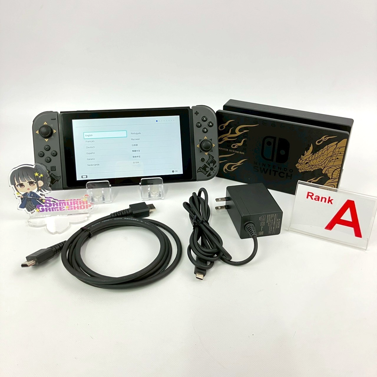 Nintendo Switch モンスターハンター付き HAC-001(-01) Nintendo Switch Monster Hunter Rise HAC-001 (-01) A Rank Console