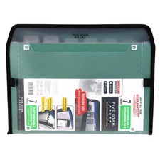 7 Pocket Expanding File Organizer, Plastic Expandable File Folders with Custo...