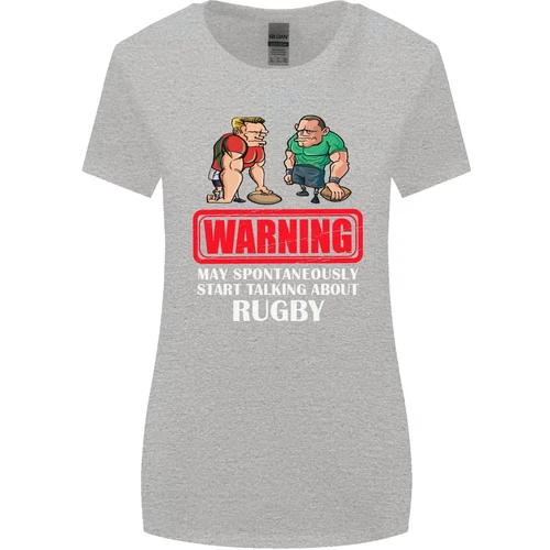 Can Start Talking About Rugby Player Fun Women Wide Cut T-Shirt- - Picture 7 of 17