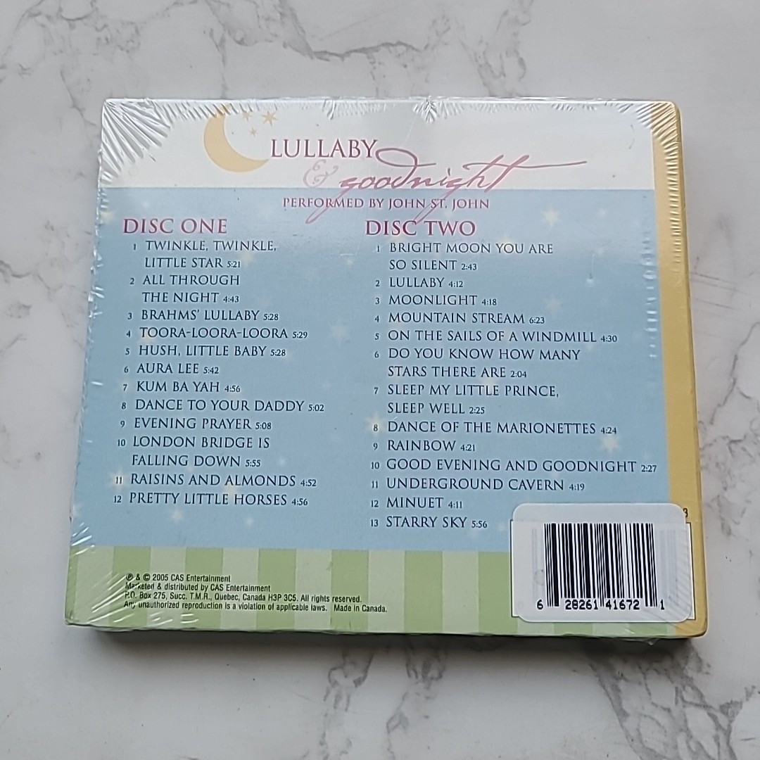 Lullaby & Goodnight 2 Disc CD Set, 25 Songs, 2005 Babies Kids Childrens Music