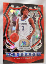 2020 Panini Prizm Draft Picks Collegiate Red Ice Prizm #94 Tyrese Maxey Rc Mint
