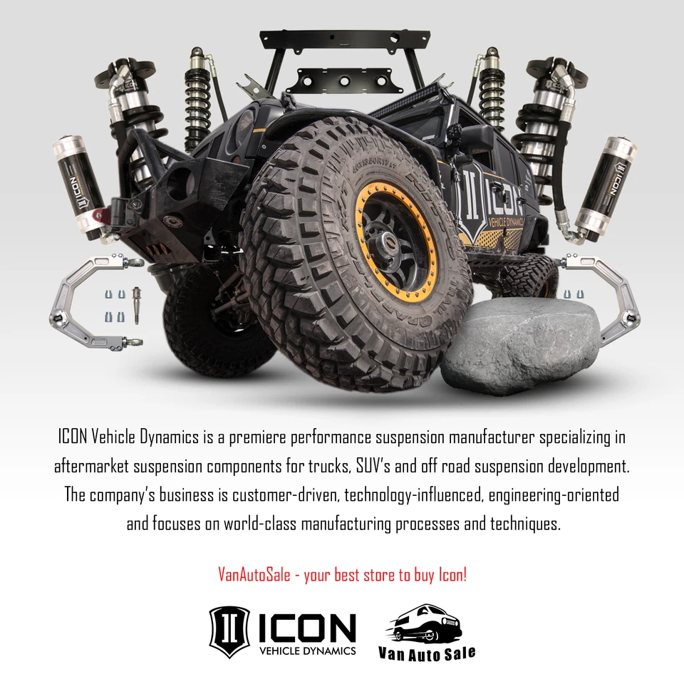 2.0 Reservoir Shocks ICON 0-3" Lift for Dodge Ram 2500 2003-2012 4WD - Image 3 of 3