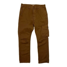 Kapital Japanese Designer Light Canvas Ringoman Cargo Pants Brown Size 5 XXL