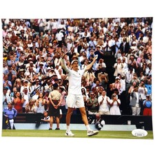 JANNIK SINNER SIGNED TENNIS 8X10 PHOTO #2 AUSTRALIAN US OPEN WIMBLEDON JSA