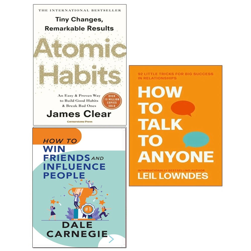 How to Talk to Anyone,How to Win Friends, Atomic Habits 3 Books Collection Set