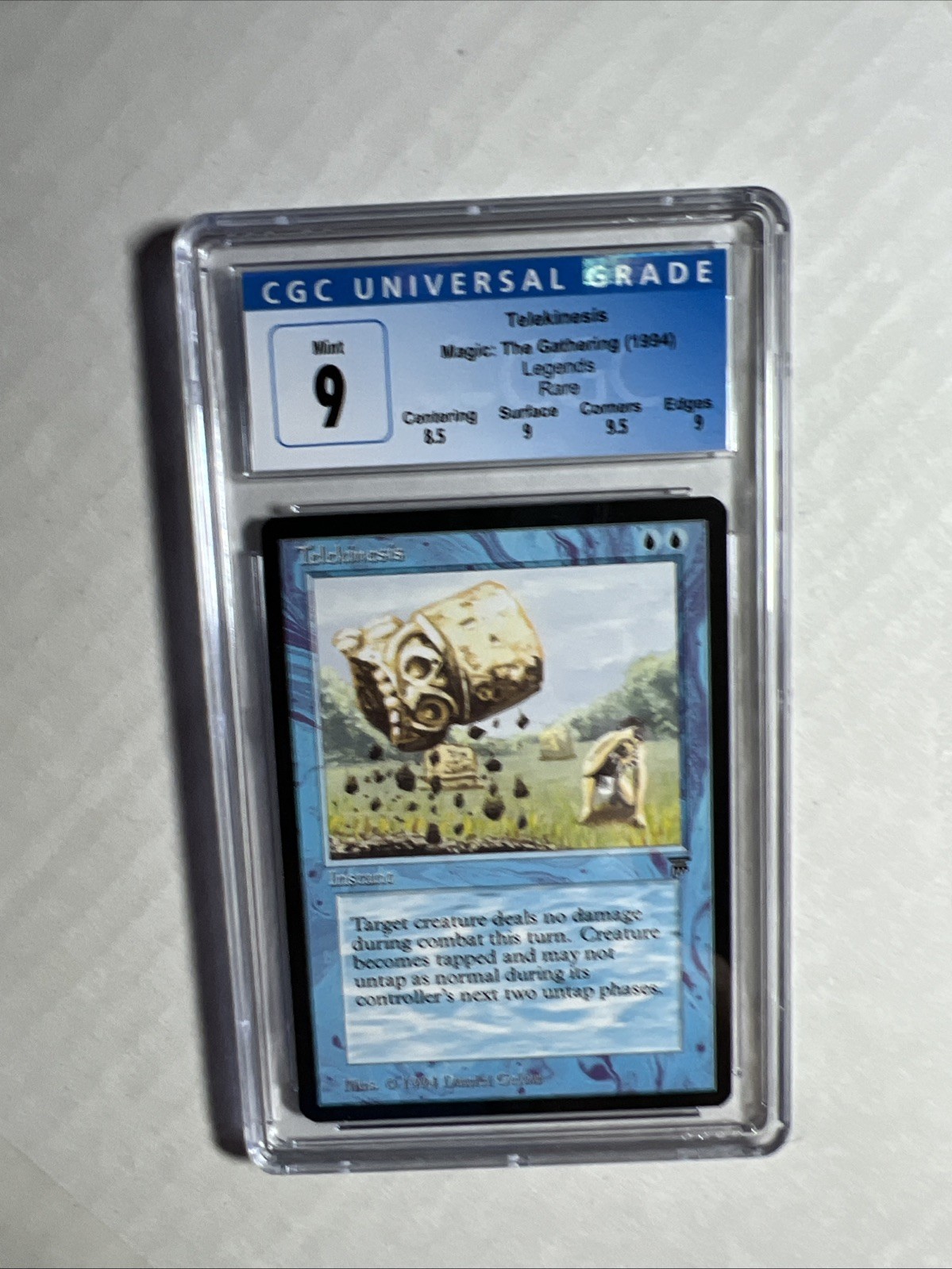 MTG Legends Telekinesis CGC 9  MINT   (9.5 corners)  1994