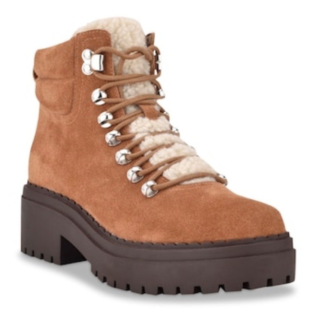 Marc Fisher LTD Nairy Hiking Boot Brown Suede Sz 8.5M