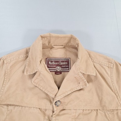 Marlboro Classics Mens Jacket Beige Large Chore Field Utility