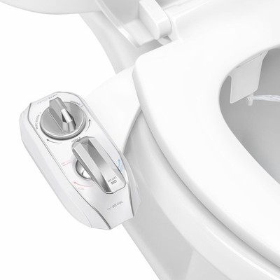 LUXE Bidet NEO 320 Plus - Warm Water, Dual Nozzle, Non-Electric Bidet Attachm...