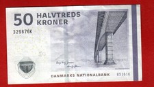 Denmark, 50 Kroner, Serie 2009 Danish Bridges and Antiquities CIRCULATED