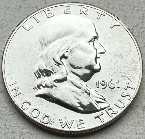 1961 Proof Franklin Half Dollar 90% Silver-INV#8514