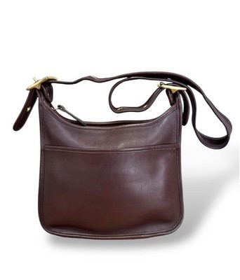 Coach 9966 Vintage Leather Legacy Zip Bag Mahogany Brown 90's USA