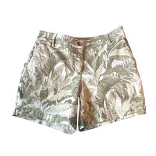 Tommy Bahama Womens Shorts SZ 2 Palm Leaf Tropical Print Casual Beach Inseam 4.5