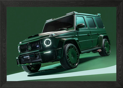 Green Brabus 800 SUV Gerahmtes Wandbild Poster Leinwanddruck Bild