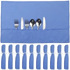 10 Pcs Silverware Organizer,Silver Storage Cloth Felt Flatware Organizer, Sil...