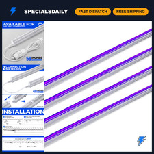 22W 4FT UV LED Blacklight Bar, T5 Bulb for Glow Parties, Halloween Decor