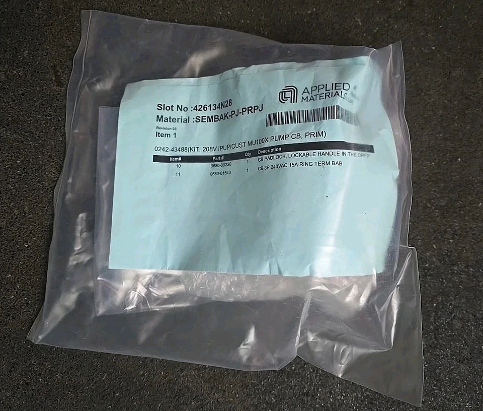 APPLIED MATERIALS 0242-43488 SEMBAK-PJ-PRPJ Remote 208v Ipup/cust Mu100x Pump Cb - Image 3 of 4