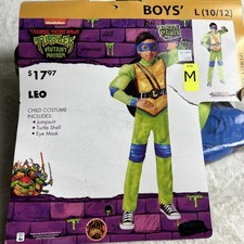 Nickelodeon TMNT Leo Ninja Turtles Costume Halloween Boys L 10-12 Ship Fast