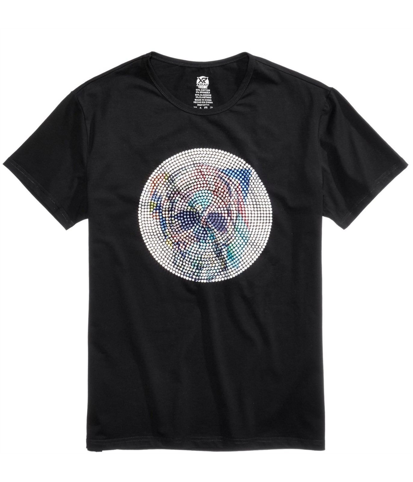 X-Ray Mens Pullover Graphic T-Shirt, Black, Small