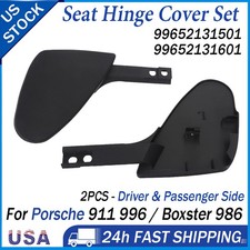 For Porsche 996 986 Boxster Seat Hinge Cover Set Driver Passenger Side Black 2pc For Porsche 996 986 Boxster Seat Hinge Cover Set Driver Passenger Side Black 2pc