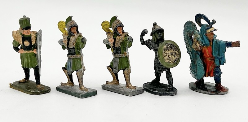 Vintage Ral Partha The Old Guard Lot Of 5 Miniatures Pewter 1979 Painted