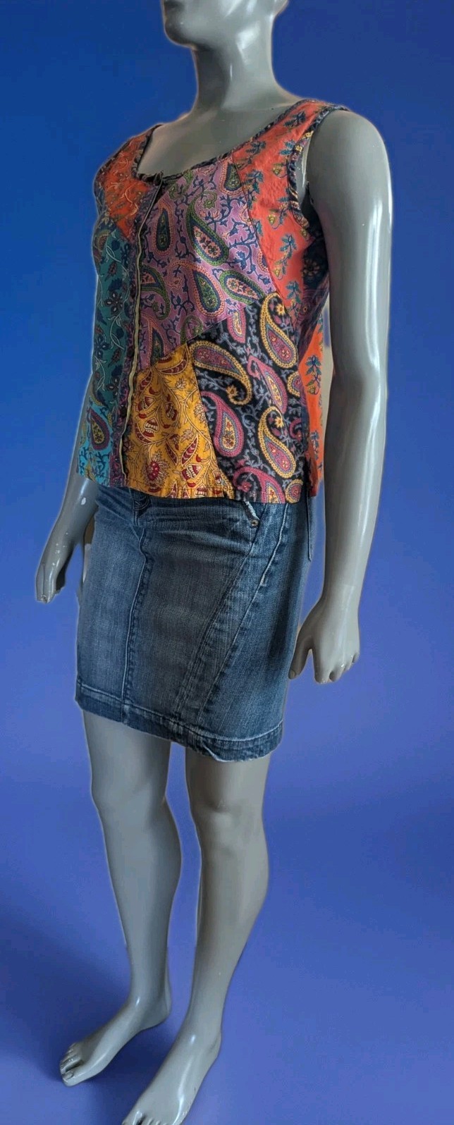 Sacred Threads Small Paisley Patchwork Cotton Sle… - image 8