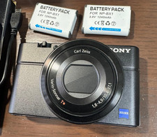 Sony Cyber-shot DSC-RX100 20.2MP 3.6x Zoom Zeiss Lens Boxed 3-Batteries Tested