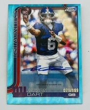 JAXSON DART 2025 Topps Chrome Aqua Wave Refractor On Card Auto RC /199 #RA-JD