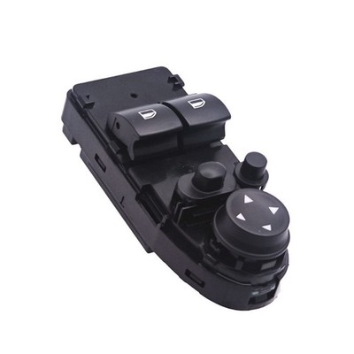 Window Panel Assembly with Mirror Adjuster, Black Door Housing