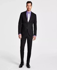 Kenneth Cole Reaction Men's Black Ready Flex Slim Fit Suit 46 R 40 x 29 zjl2826b