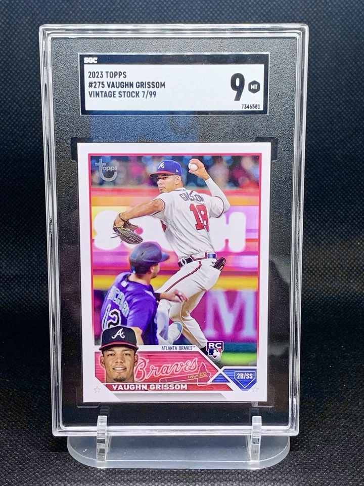 2023 Topps #275 Vaughn Grissom RC Vintage Stock /99 SGC 9 - Image 3 of 4