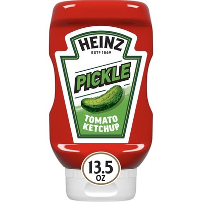 Heinz Tomato Ketchup with Pickle Seasoning, 13.5 oz Ounce (Pack of 1)