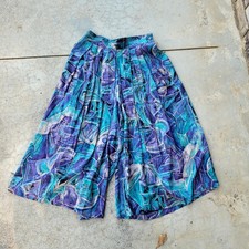 Vintage Casual Corner Womens Pants Size Medium Culottes Boho Wide Leg Flowy USA