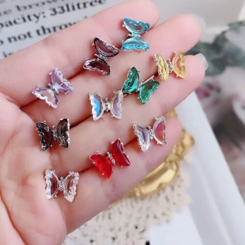 Glass Stud Costume Earrings