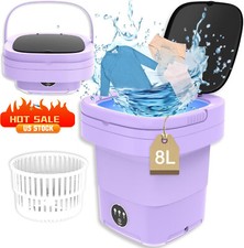 Portable Washing Machine 8L Mini Foldable Washer  Spin Dryer for Baby Clothes
