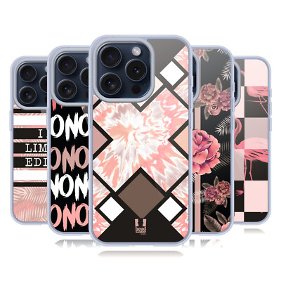 HEAD CASE DESIGNS SCHWARZ UND PINK SOFT GEL HANDYHÜLLE FÜR APPLE iPHONE HANDYS